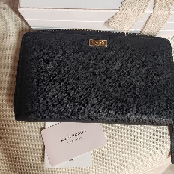 Kate Spade Black Leather Wallet - Picture 2 of 9
